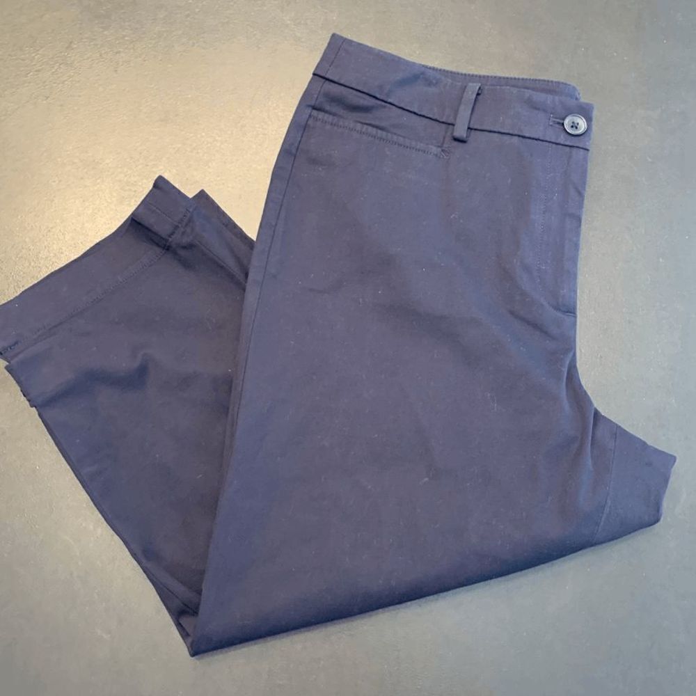 Talbots Women's Perfect Skimmer Pants Navy Blue Petite Size 10